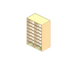 Oversize Sized Open Back Sort Module - 2 Columns - 42" Sorting Height w/ No Riser