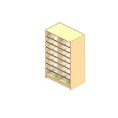 Oversize Sized Open Back Sort Module - 2 Columns - 42" Sorting Height w/ 3" Riser