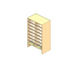Oversize Sized Open Back Sort Module - 2 Columns - 42" Sorting Height w/ 6" Riser