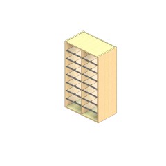 Oversize Sized Open Back Sort Module - 2 Columns - 48" Sorting Height w/ No Riser