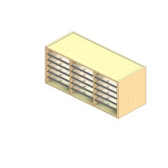 Oversize Sized Plexi Back Sort Module - 3 Columns - 18" Sorting Height w/ No Riser