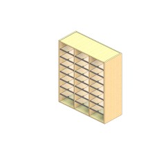 Oversize Sized Open Back Sort Module - 3 Columns - 48" Sorting Height w/ No Riser