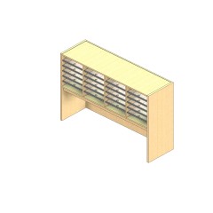 Oversize Sized Plexi Back Sort Module - 4 Columns - 18" Sorting Height w/ 18" Riser