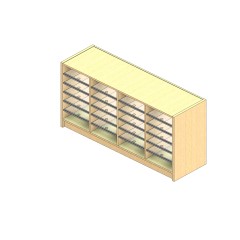 Oversize Sized Open Back Sort Module - 4 Columns - 24" Sorting Height w/ 3" Riser