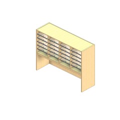 Oversize Sized Open Back Sort Module - 4 Columns - 24" Sorting Height w/ 18" Riser