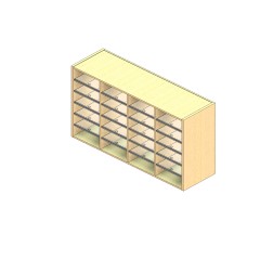 Oversize Sized Open Back Sort Module - 4 Columns - 30" Sorting Height w/ No Riser