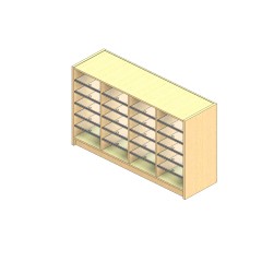 Oversize Sized Open Back Sort Module - 4 Columns - 30" Sorting Height w/ 3" Riser