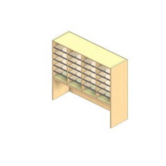 Oversize Sized Open Back Sort Module - 4 Columns - 30" Sorting Height w/ 18" Riser