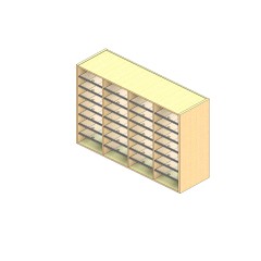 Oversize Sized Plexi Back Sort Module - 4 Columns - 36" Sorting Height w/ No Riser
