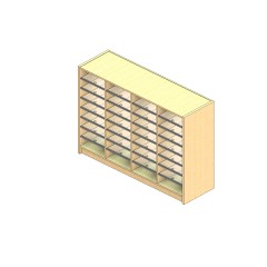 Oversize Sized Open Back Sort Module - 4 Columns - 36" Sorting Height w/ 3" Riser