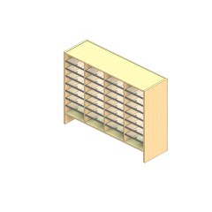 Oversize Sized Plexi Back Sort Module - 4 Columns - 36" Sorting Height w/ 6" Riser