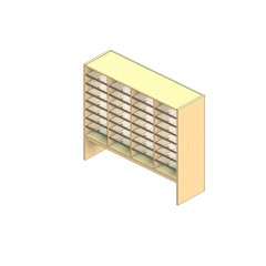 Oversize Sized Plexi Back Sort Module - 4 Columns - 36" Sorting Height w/ 12" Riser