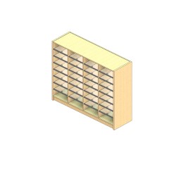 Oversize Sized Open Back Sort Module - 4 Columns - 42" Sorting Height w/ 3" Riser
