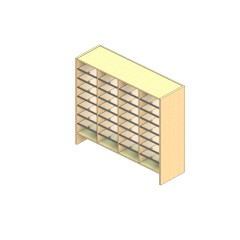 Oversize Sized Open Back Sort Module - 4 Columns - 42" Sorting Height w/ 6" Riser
