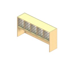 Oversize Sized Plexi Back Sort Module - 5 Columns - 18" Sorting Height w/ 18" Riser