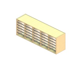 Oversize Sized Plexi Back Sort Module - 5 Columns - 24" Sorting Height w/ No Riser