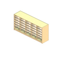 Oversize Sized Open Back Sort Module - 5 Columns - 30" Sorting Height w/ 3" Riser
