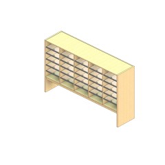 Oversize Sized Plexi Back Sort Module - 5 Columns - 30" Sorting Height w/ 12" Riser