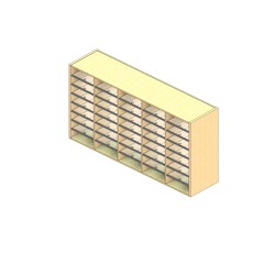 Oversize Sized Plexi Back Sort Module - 5 Columns - 36" Sorting Height w/ No Riser