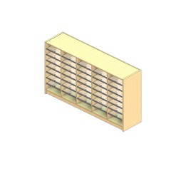 Oversize Sized Plexi Back Sort Module - 5 Columns - 36" Sorting Height w/ 3" Riser