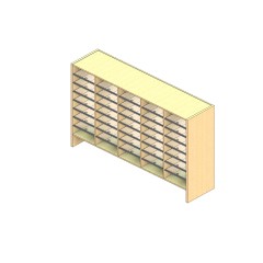 Oversize Sized Open Back Sort Module - 5 Columns - 36" Sorting Height w/ 6" Riser