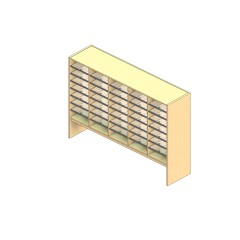 Oversize Sized Plexi Back Sort Module - 5 Columns - 36" Sorting Height w/ 12" Riser