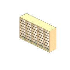 Oversize Sized Plexi Back Sort Module - 5 Columns - 42" Sorting Height w/ No Riser
