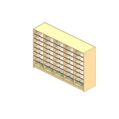Oversize Sized Open Back Sort Module - 5 Columns - 42" Sorting Height w/ 3" Riser