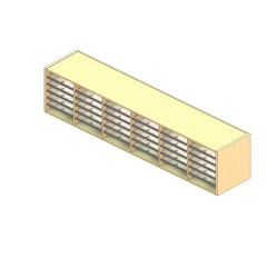 Oversize Sized Plexi Back Sort Module - 6 Columns - 18" Sorting Height w/ No Riser