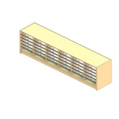Oversize Sized Open Back Sort Module - 6 Columns - 18" Sorting Height w/ 3" Riser