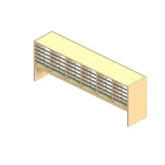 Oversize Sized Open Back Sort Module - 6 Columns - 18" Sorting Height w/ 12" Riser