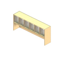 Oversize Sized Plexi Back Sort Module - 6 Columns - 18" Sorting Height w/ 18" Riser