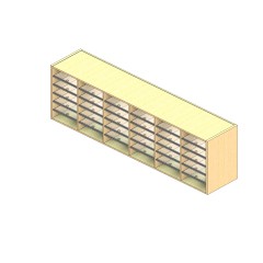 Oversize Sized Plexi Back Sort Module - 6 Columns - 24" Sorting Height w/ No Riser