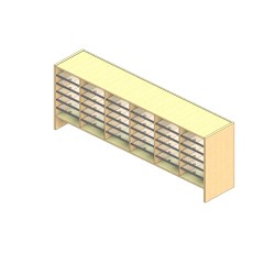 Oversize Sized Plexi Back Sort Module - 6 Columns - 24" Sorting Height w/ 6" Riser