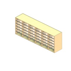 Oversize Sized Open Back Sort Module - 6 Columns - 30" Sorting Height w/ No Riser