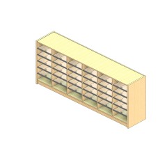 Oversize Sized Open Back Sort Module - 6 Columns - 30" Sorting Height w/ 3" Riser
