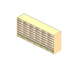 Oversize Sized Open Back Sort Module - 6 Columns - 36" Sorting Height w/ No Riser