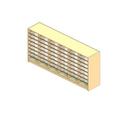 Oversize Sized Open Back Sort Module - 6 Columns - 36" Sorting Height w/ 3" Riser