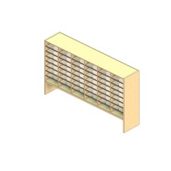 Oversize Sized Open Back Sort Module - 6 Columns - 36" Sorting Height w/ 12" Riser