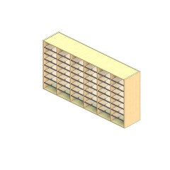 Oversize Sized Open Back Sort Module - 6 Columns - 42" Sorting Height w/ No Riser