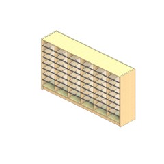 Oversize Sized Open Back Sort Module - 6 Columns - 42" Sorting Height w/ 3" Riser