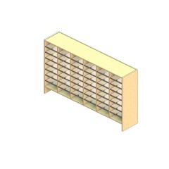 Oversize Sized Open Back Sort Module - 6 Columns - 42" Sorting Height w/ 6" Riser
