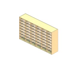 Oversize Sized Plexi Back Sort Module - 6 Columns - 48" Sorting Height w/ No Riser