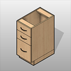 Plastic Laminate Box File Base Cabinet Drawer Small