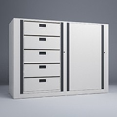 Rotary File-Legal-1 Starter-1 Adder-5 Tier-Drawers Render Small