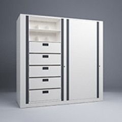 Rotary File-Legal-1 Starter-1 Adder-7 Tier-Drawers Render Small