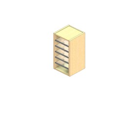 Standard Sized Open Back Sort Module - 1 Column - 24" Sorting Height w/ No Riser