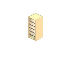 Standard Sized Open Back Sort Module - 1 Column - 30" Sorting Height w/ No Riser