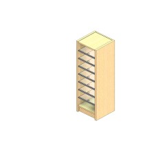 Standard Sized Plexi Back Sort Module - 1 Column - 36" Sorting Height w/ 3" Riser