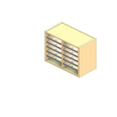 Standard Sized Open Back Sort Module - 2 Columns - 18" Sorting Height w/ No Riser